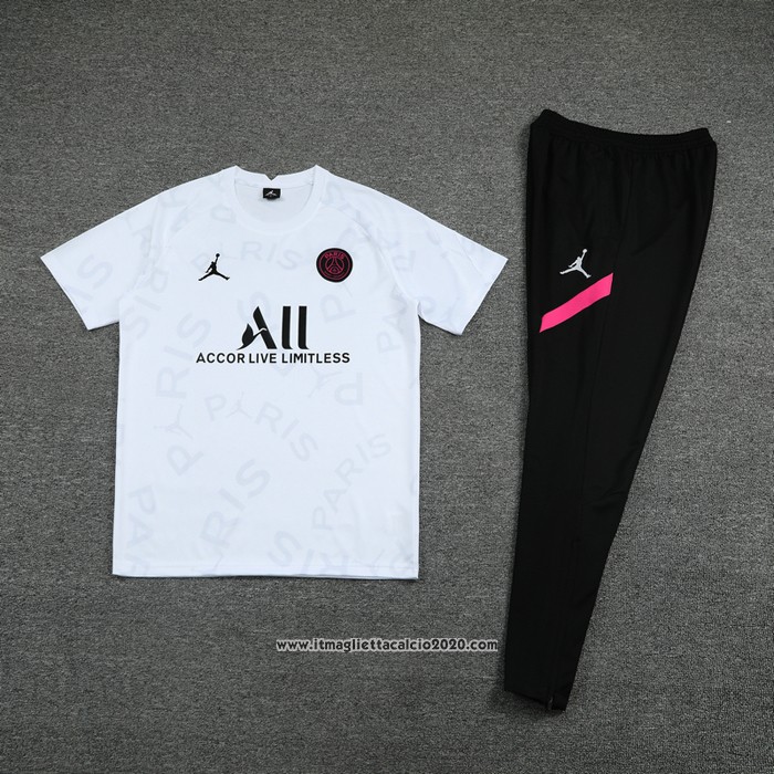 Tuta da Track Paris Saint-Germain Jordan Manica Corta 2021 Bianco